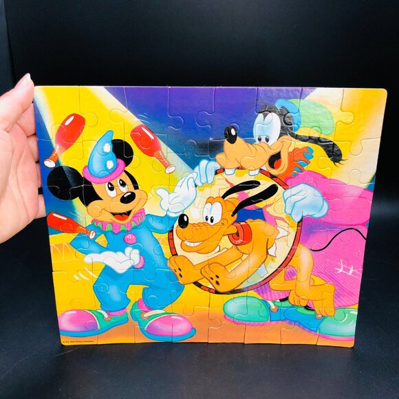 Vintage 1989 Mickey Mouse & Goofy Circus Show Jigsaw Puzzle - 48 Pcs COMPLETE - Picture 6 of 10